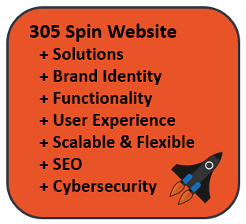305 Spin website features